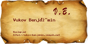 Vukov Benjámin névjegykártya