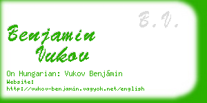 benjamin vukov business card